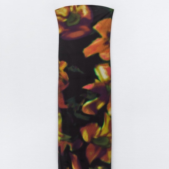 Strapless printed fitted dress - Picture 1 of 2